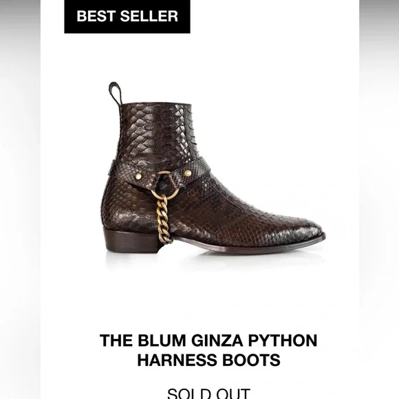 Espresso colored python Chelsea boots